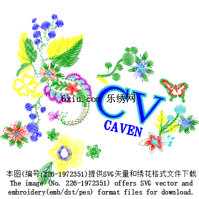 svg矢量绣花图下载
