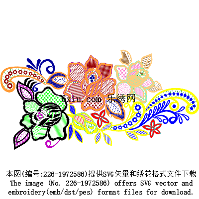 svg矢量绣花图下载