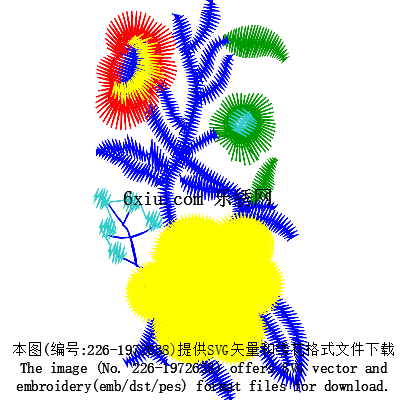 svg矢量绣花图下载