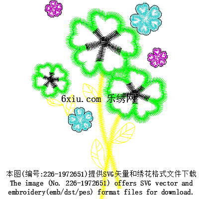 svg矢量绣花图下载
