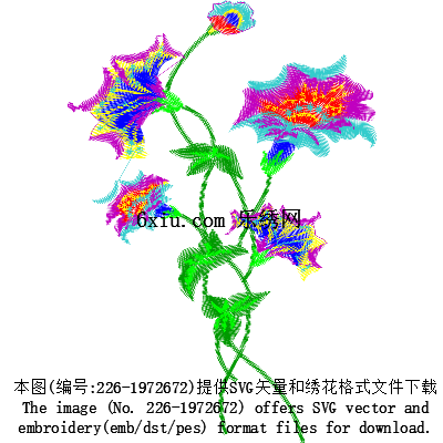 svg矢量绣花图下载