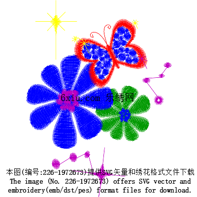 svg矢量绣花图下载