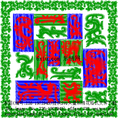 svg矢量绣花图下载