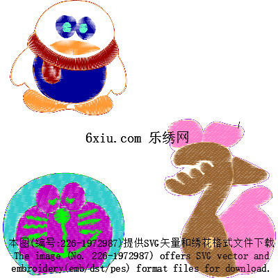 svg矢量绣花图下载