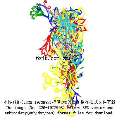 svg矢量绣花图下载
