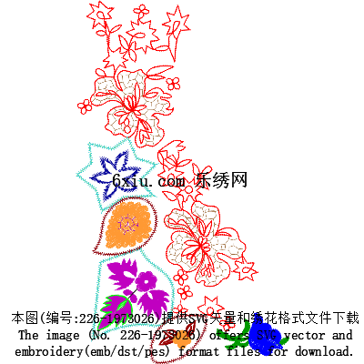svg矢量绣花图下载