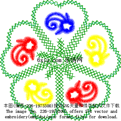 svg矢量绣花图下载