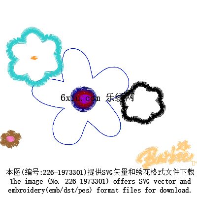 svg矢量绣花图下载