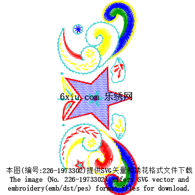 svg矢量绣花图下载