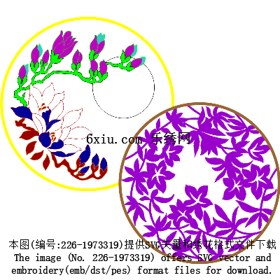 svg矢量绣花图下载