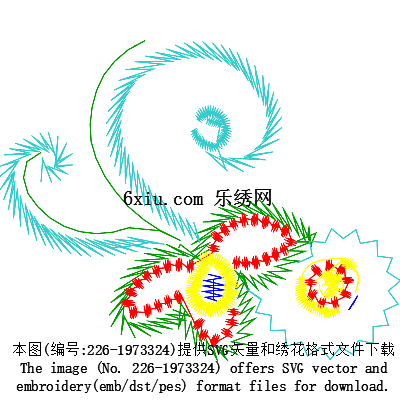 svg矢量绣花图下载