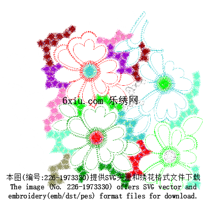 svg矢量绣花图下载