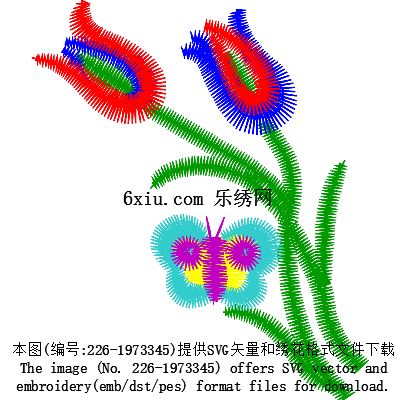 svg矢量绣花图下载