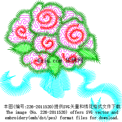 svg矢量绣花图下载