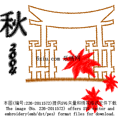 svg矢量绣花图下载