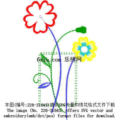 svg矢量绣花图下载