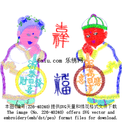 svg矢量绣花图下载