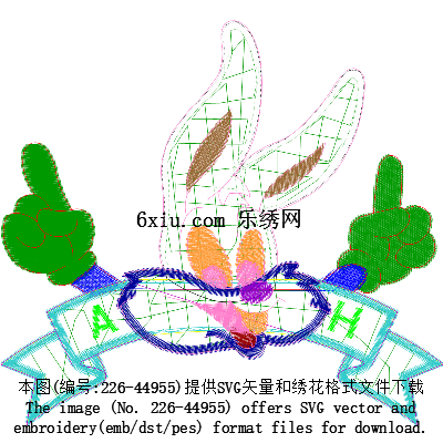 svg矢量绣花图下载