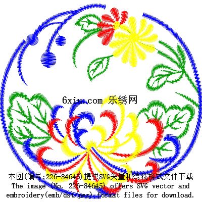 svg矢量绣花图下载