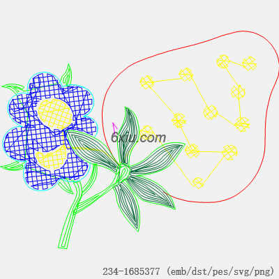 svg矢量绣花图下载