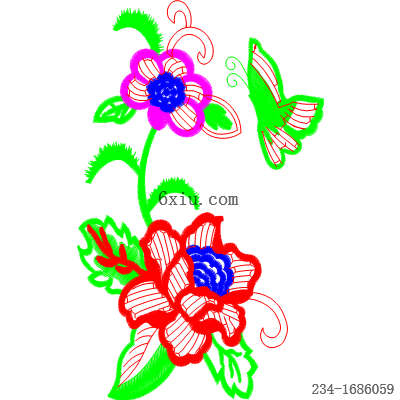 svg矢量绣花图下载