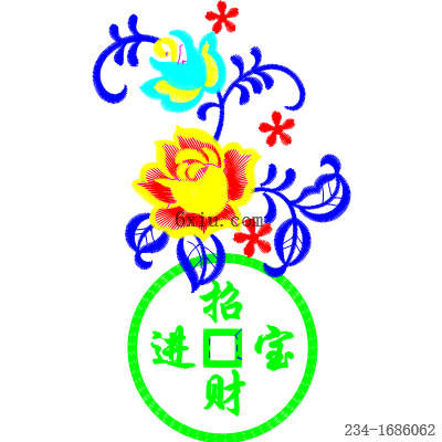 svg矢量绣花图下载