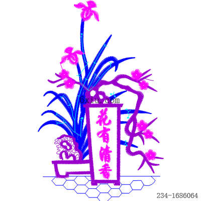 svg矢量绣花图下载