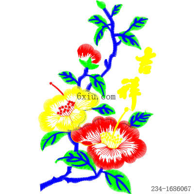 svg矢量绣花图下载