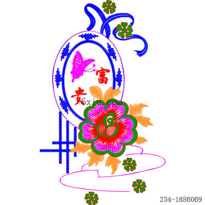 svg矢量绣花图下载
