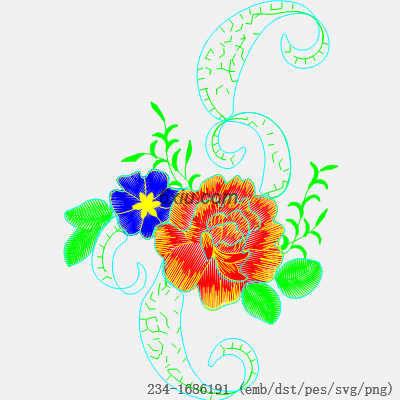 svg矢量绣花图下载