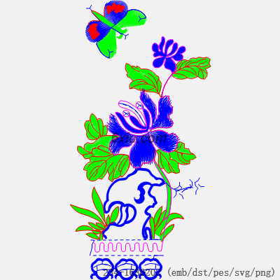 svg矢量绣花图下载