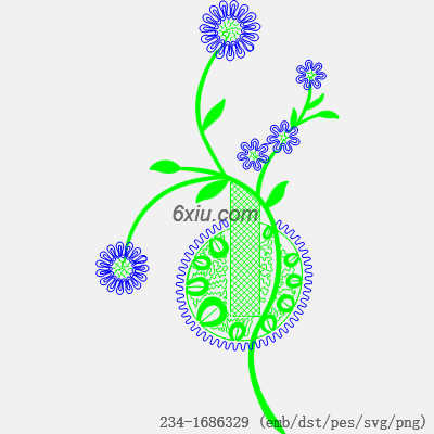 svg矢量绣花图下载
