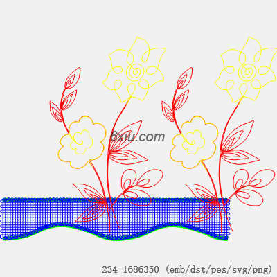 svg矢量绣花图下载
