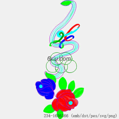svg矢量绣花图下载
