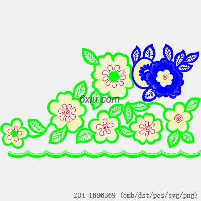 svg矢量绣花图下载