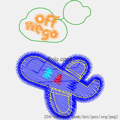 svg矢量绣花图下载