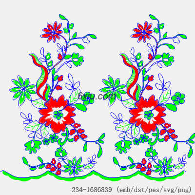 svg矢量绣花图下载