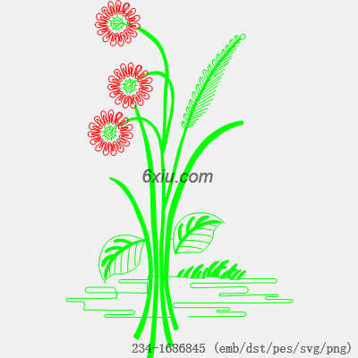 svg矢量绣花图下载