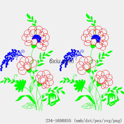 svg矢量绣花图下载