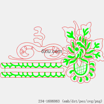 svg矢量绣花图下载