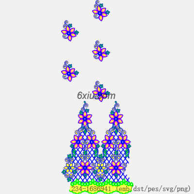 svg矢量绣花图下载
