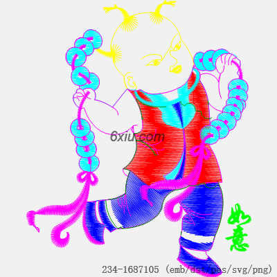 svg矢量绣花图下载