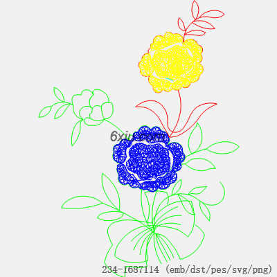 svg矢量绣花图下载