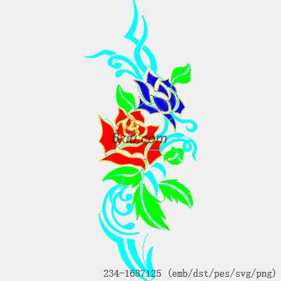 svg矢量绣花图下载