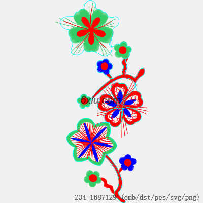 svg矢量绣花图下载