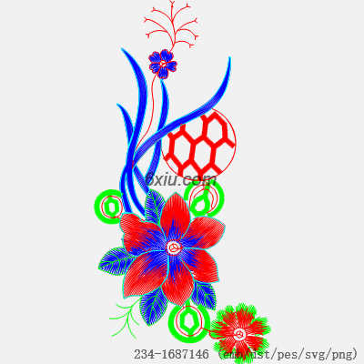 svg矢量绣花图下载