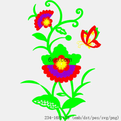 svg矢量绣花图下载