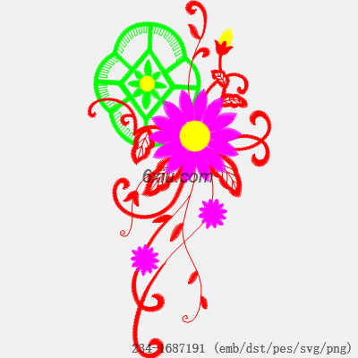 svg矢量绣花图下载