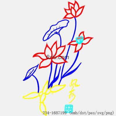 svg矢量绣花图下载
