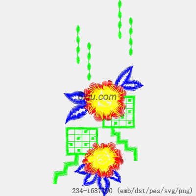 svg矢量绣花图下载